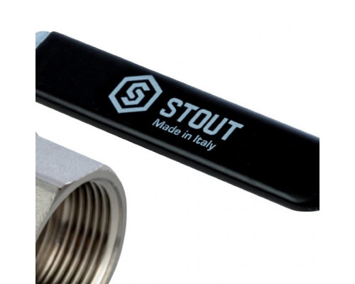 Кран шаровой полнопроходной ВР/НР 1 1/4", ручка рычаг Stout (Стоут)