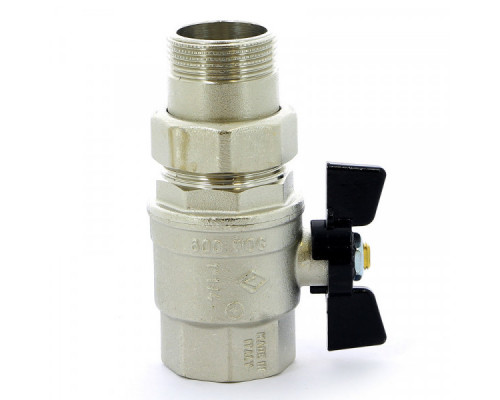 Кран шаровый со сгоном бабочка 1 1/4" Bugatti (Бугатти)