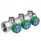 Регулирующий проходной коллектор FAR ВР-НР 1"х3/4" с 3 отводами FK 3822 134 (EUR) (Фар)