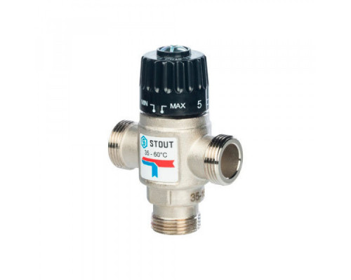 Клапан термосмесительный НР 3/4 35-60°С KV 1.6 м3/ч SVM-0120-166020 Stout (Стоут)