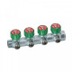 Коллектор FAR FK 3824 3412TP регулирующий проходной ВР-НР 3/4"х1/2" с 4 отводами (Фар)