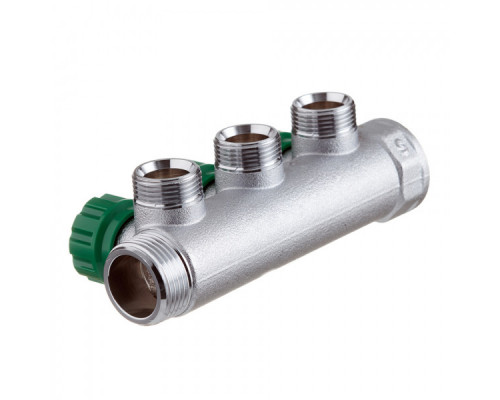 Регулирующий проходной коллектор FAR ВР-НР 1"х3/4" с 3 отводами FK 3822 134 (EUR) (Фар)