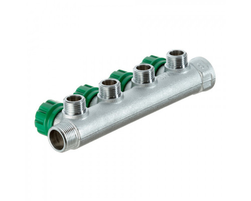 Коллектор FAR FK 3824 3412TP регулирующий проходной ВР-НР 3/4"х1/2" с 4 отводами (Фар)