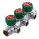 Коллектор FAR FK 3822 3412TP FAR регулирующий проходной ВР-НР 3/4"х1/2" с 3 отводами (Фар)