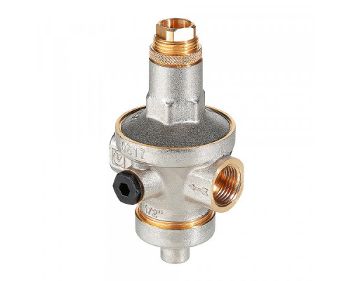 Редуктор давления воды VALTEC VT.085.N.0407 1/2 мембранный с отверстием под манометр