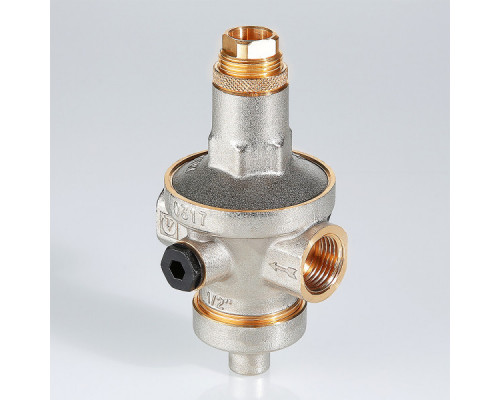 Редуктор давления воды VALTEC VT.085.N.0407 1/2 мембранный с отверстием под манометр