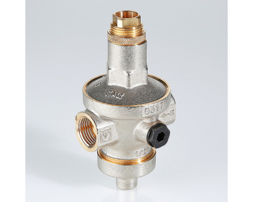Редуктор давления воды VALTEC VT.085.N.0407 1/2 мембранный с отверстием под манометр