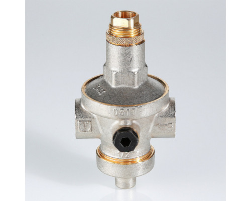 Редуктор давления воды VALTEC VT.085.N.0407 1/2 мембранный с отверстием под манометр