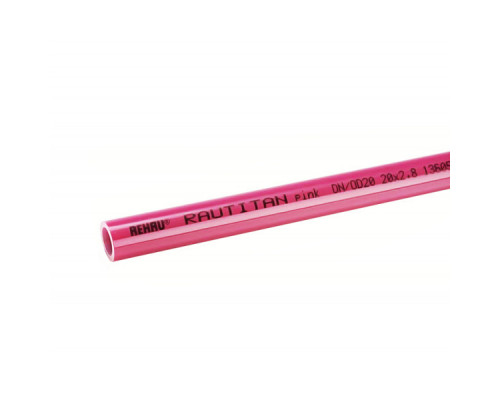 Труба из сшитого полиэтилена отопительная 50х6.9 мм REHAU RAUTITAN pink (Рехау)