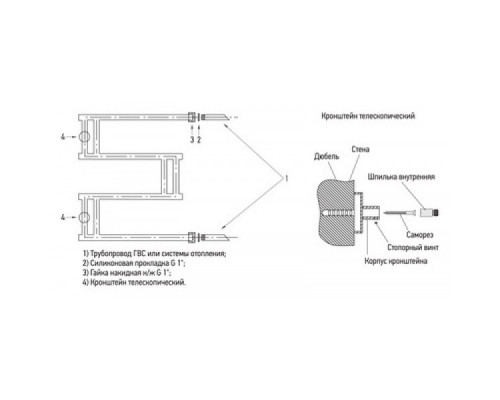 Водяной полотенцесушитель Сунержа High-tech M 600x600 00-0050-6060 (Sunerzha)