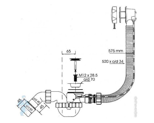 Обвязка для ванны McALPINE MRB2AB-PB, бронза